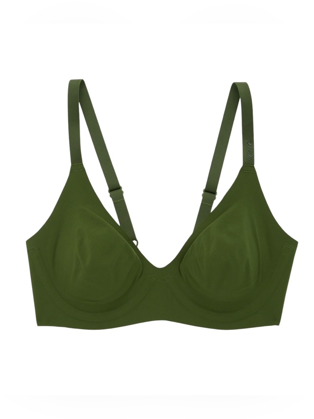Aerie - SMOOTHEZ Plunge Bra  Olive Green Underwire Lightly Padded Sz 34C